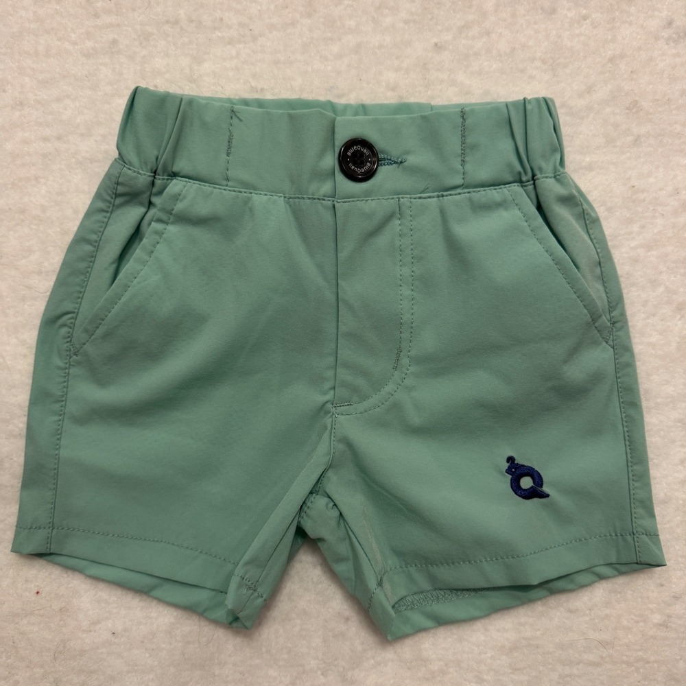Blue Quail Boys Seafoam Green Performance UPF 50+ Shorts 12M Mesh Lined Stretch